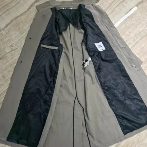 ZARA men's long trench coat